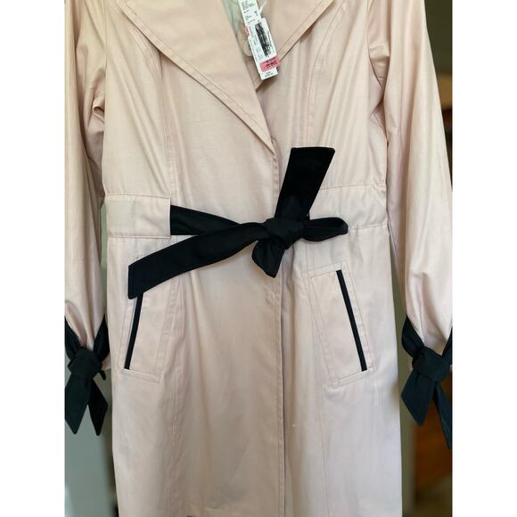 NWT Feminine Antonio Melani Pale Pink Trench Coat Jacket Classy Jacket Medium - Picture 5 of 9